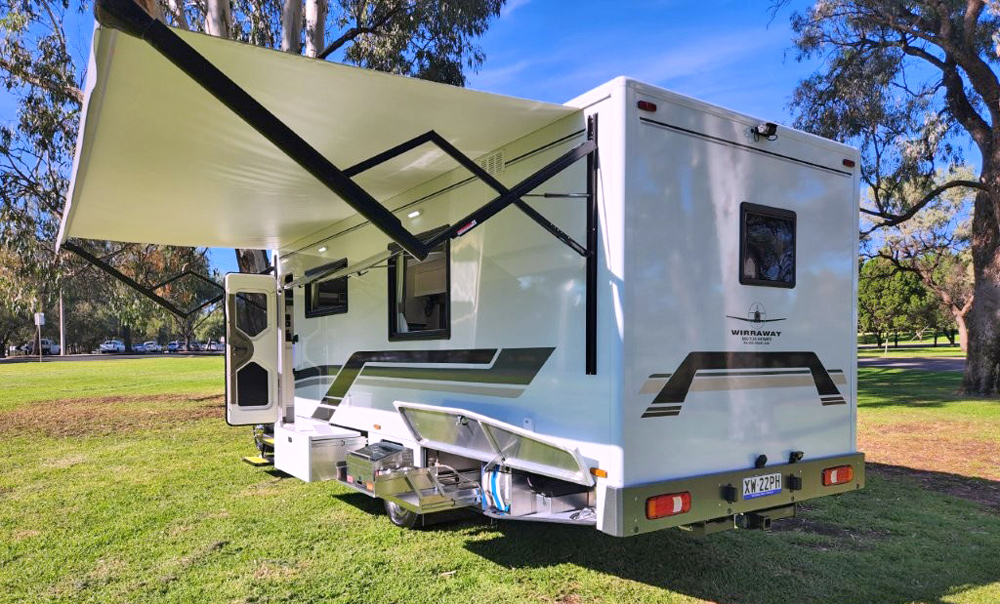 Wirraway 260 SL Motorhome Showing the slideout room